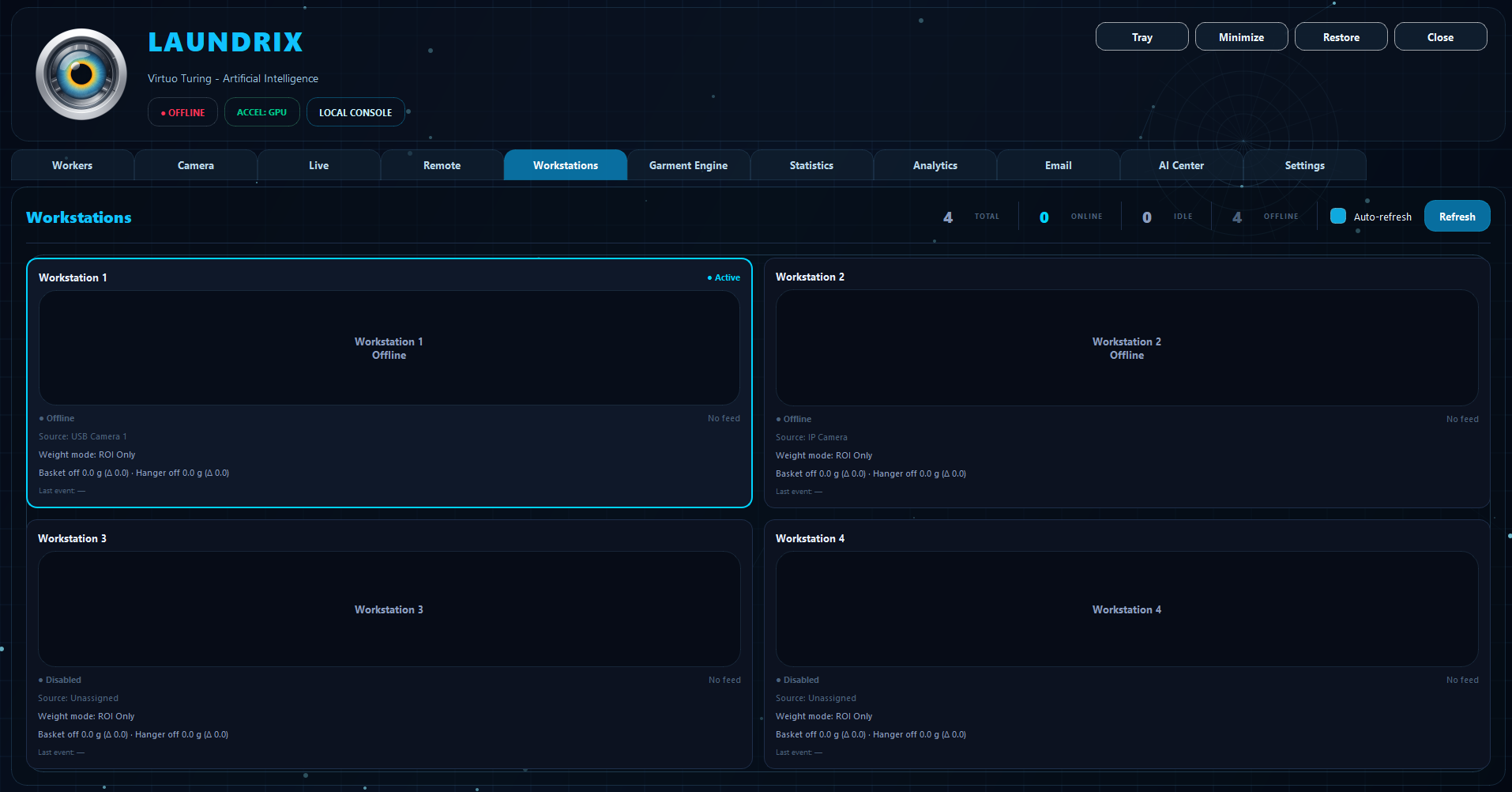 Laundrix interface preview