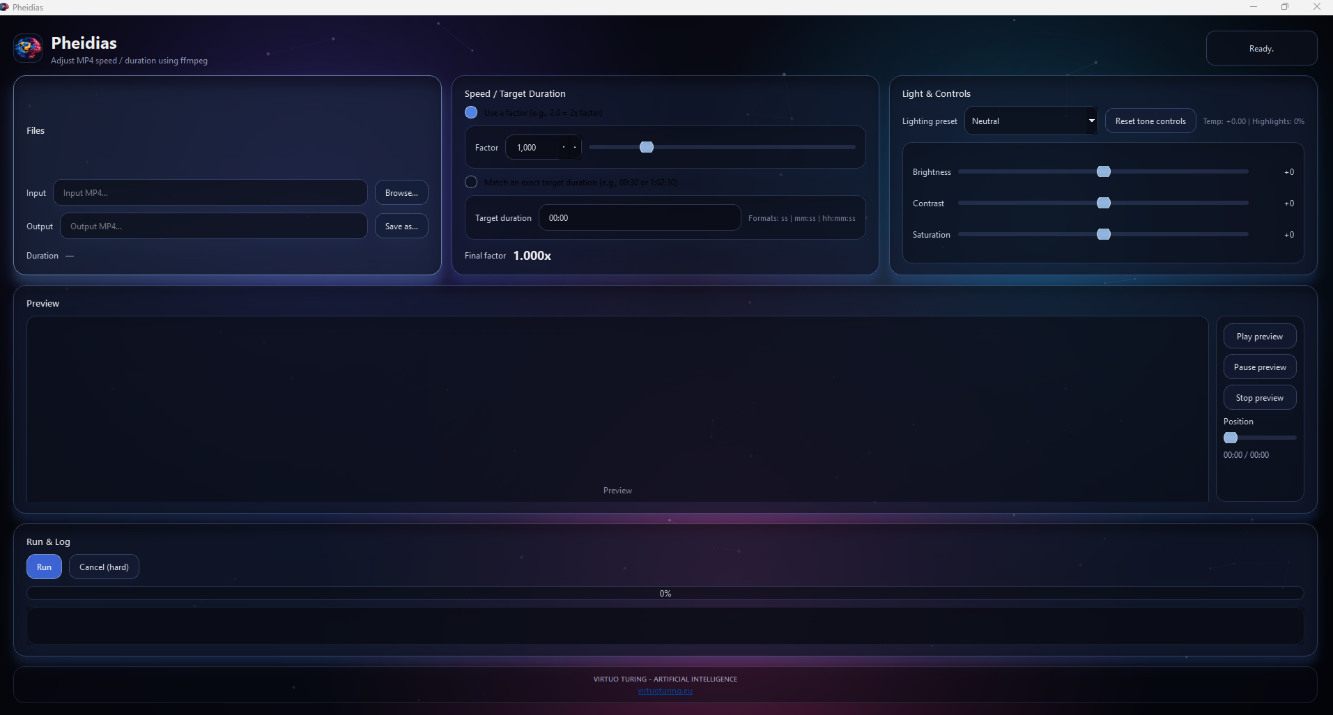 Pheidias GUI preview