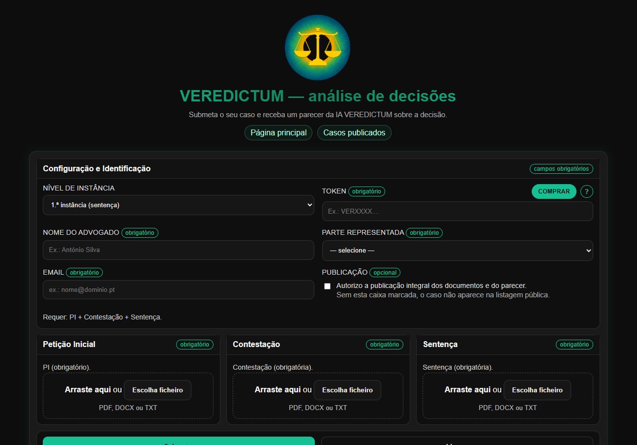 VEREDICTUM – Portugal interface